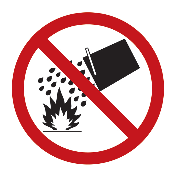 338509 Do Not Extinguish with Water - 338509