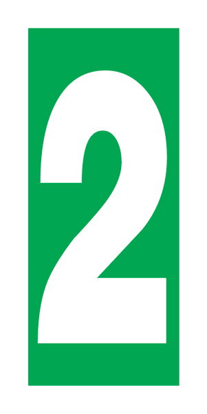 Numbers 2 - 334202 7,5 x 15