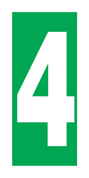 Numbers 4 - 334204 7,5 x 15