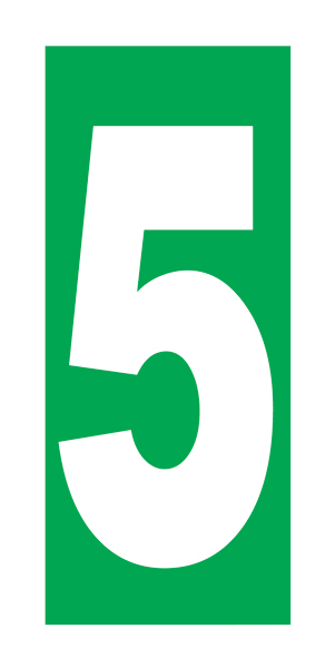 Numbers 5 - 334205 7,5 x 15