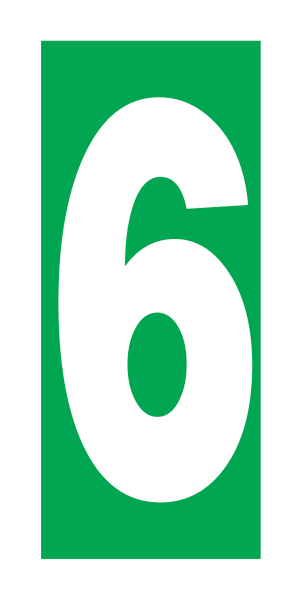 Numbers 6 - 334206 7,5 x 15