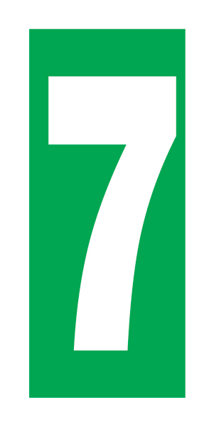 Numbers 7 - 334207 7,5 x 15