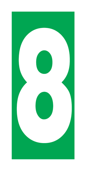 Numbers 8 - 334208 7,5 x 15