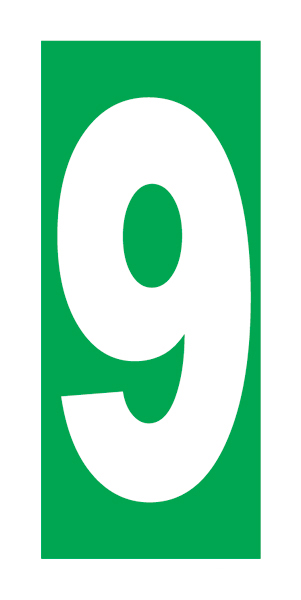 Numbers 9 - 334209 7,5 x 15