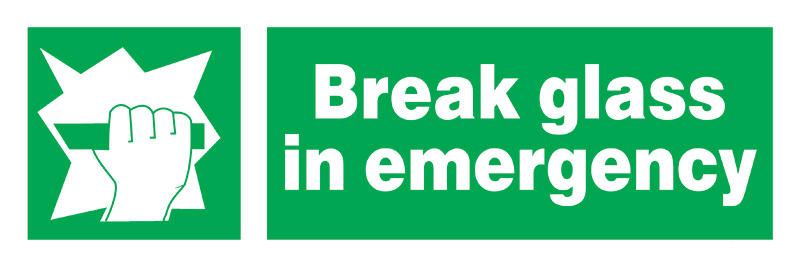 334187 Break Glass In Emergency - 334187