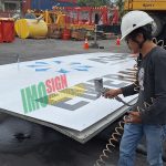 Papan Nama Rig offshore
